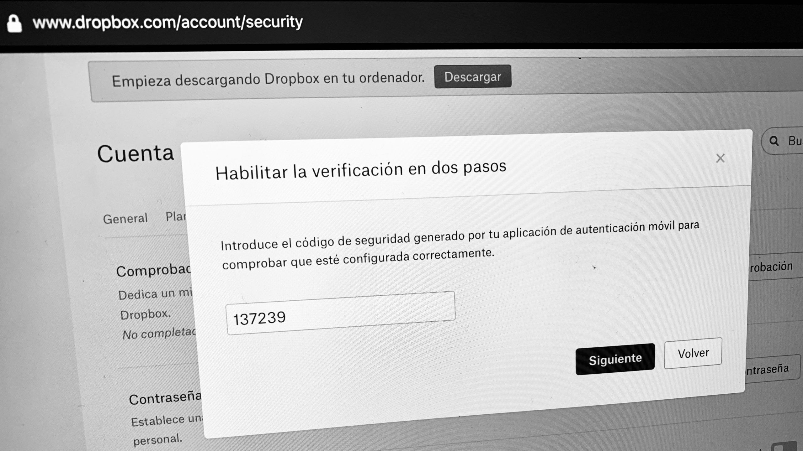 La verificación en dos pasos