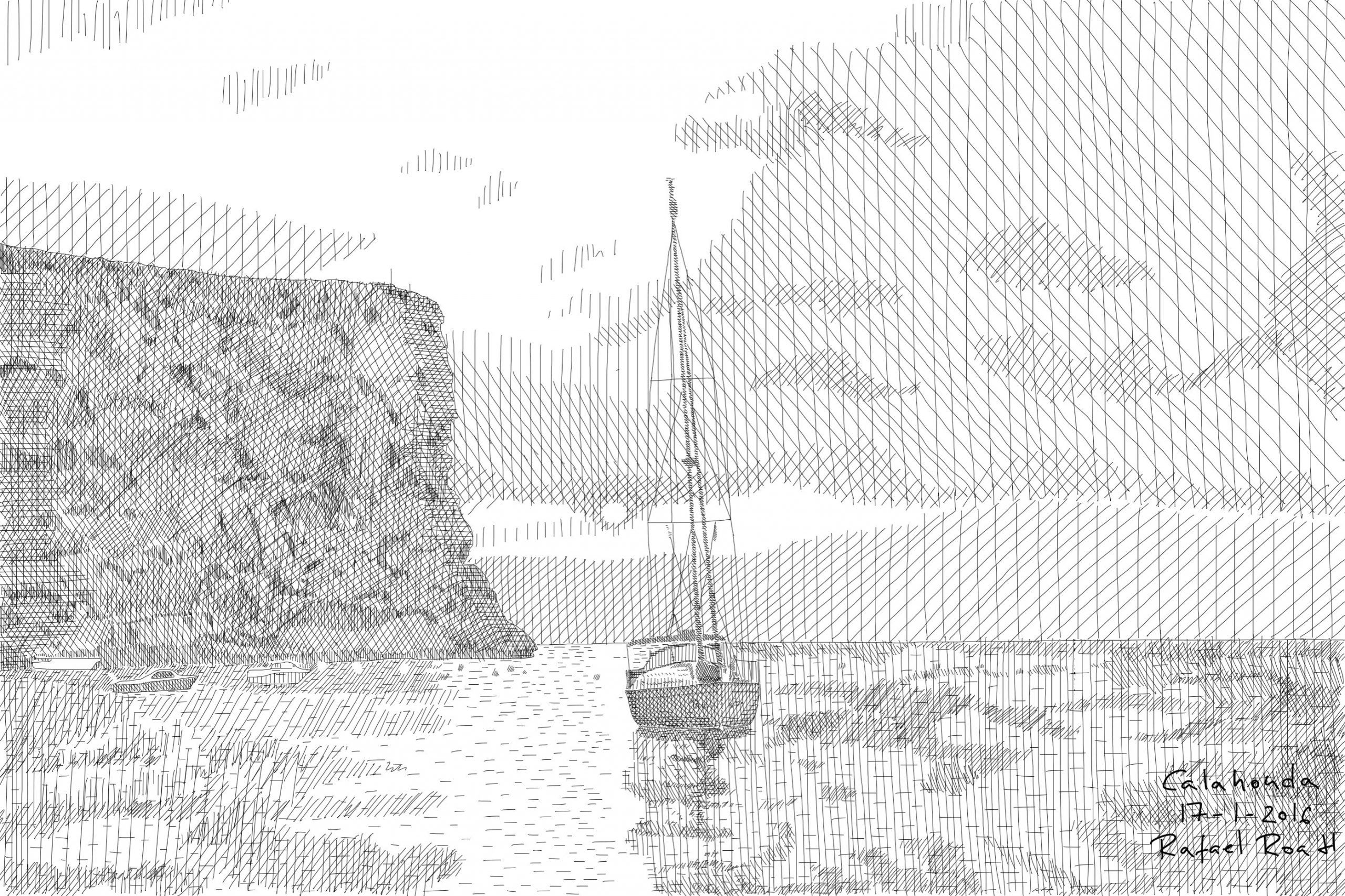 Plumilla de la playa de Calahonda en Motril