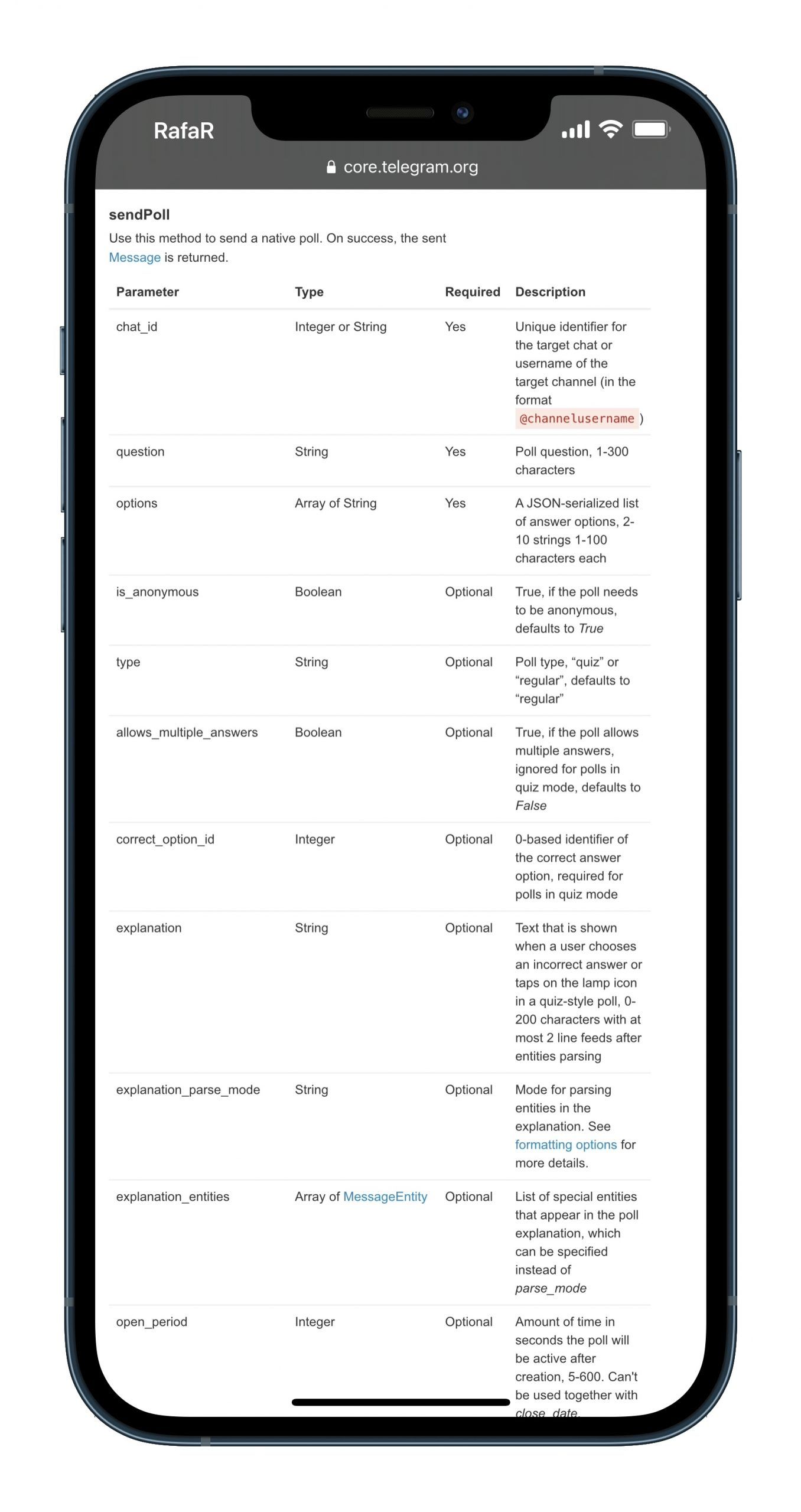 Enviar encuestas automáticas en Telegram